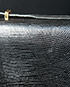 Constance 18cm Shiny Lizard Skin  in Black, other view